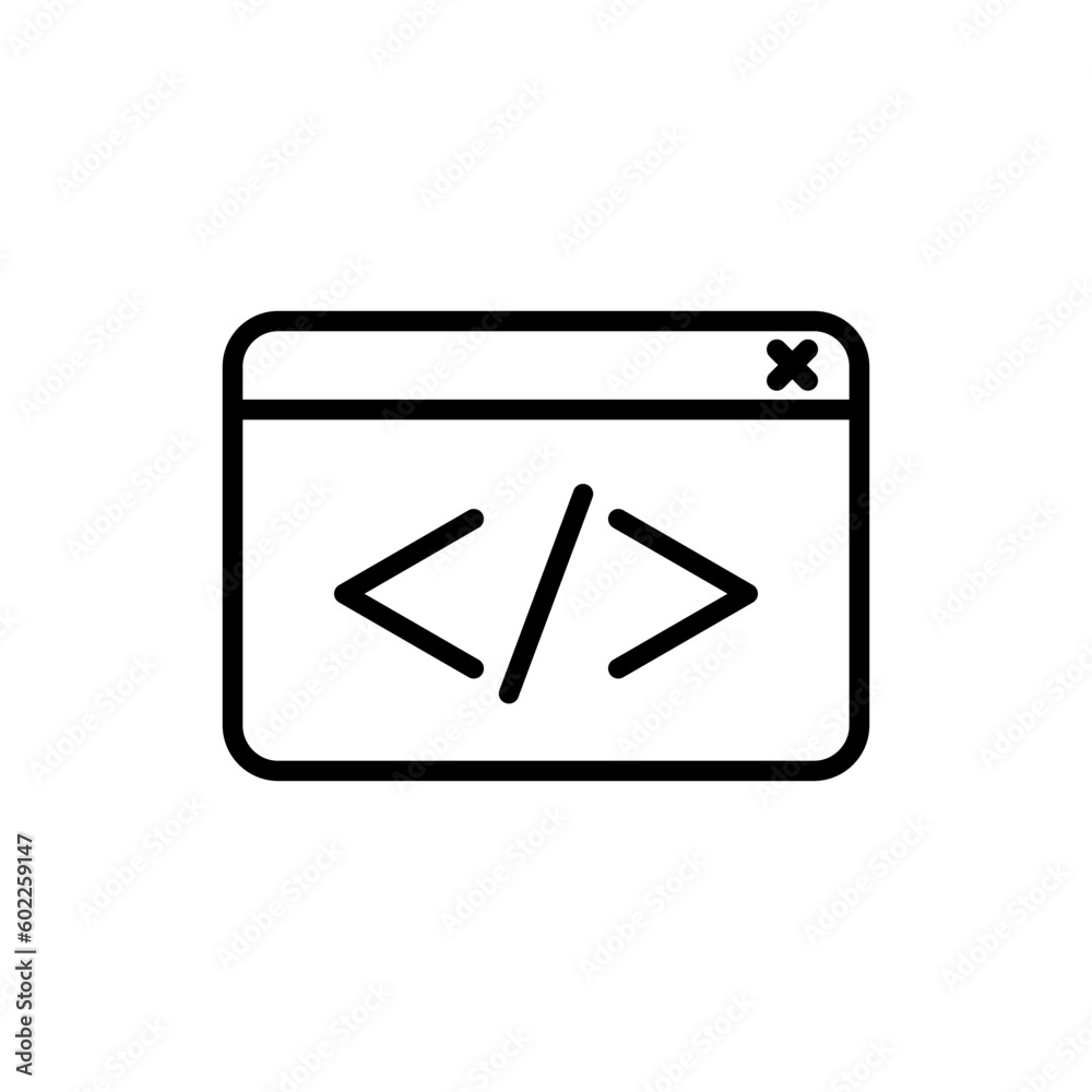 programming code outline vector icon programming code stock vector icon for web, mobile app and ui design programming code outline vector icon programming code stock vector icon for web, mobile app and ui design
