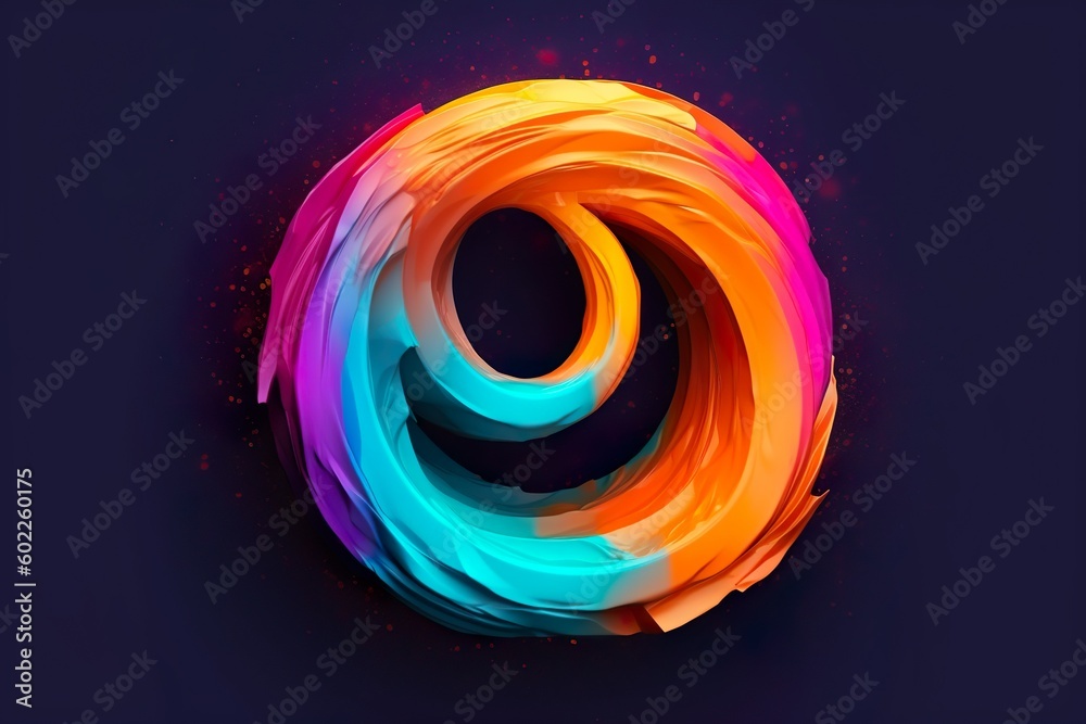 Circle with abstract art in technology style and high resolution Circle with abstract art in technology style and high resolution
