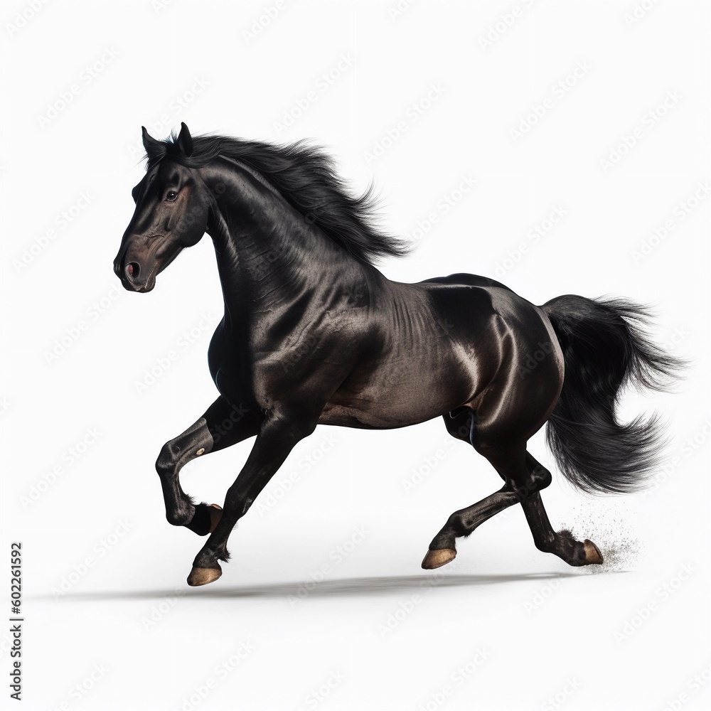Fototapeta premium A majestic strong beautiful horse, running horse
