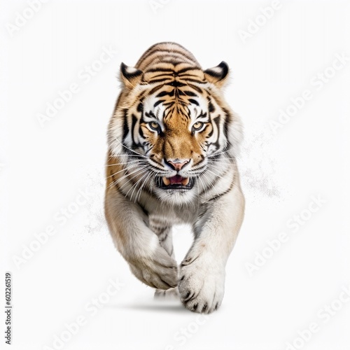A majestic strong beautiful tiger, running tiger