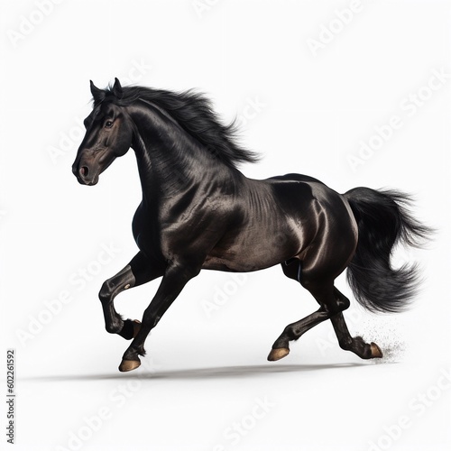 A majestic strong beautiful horse  running horse