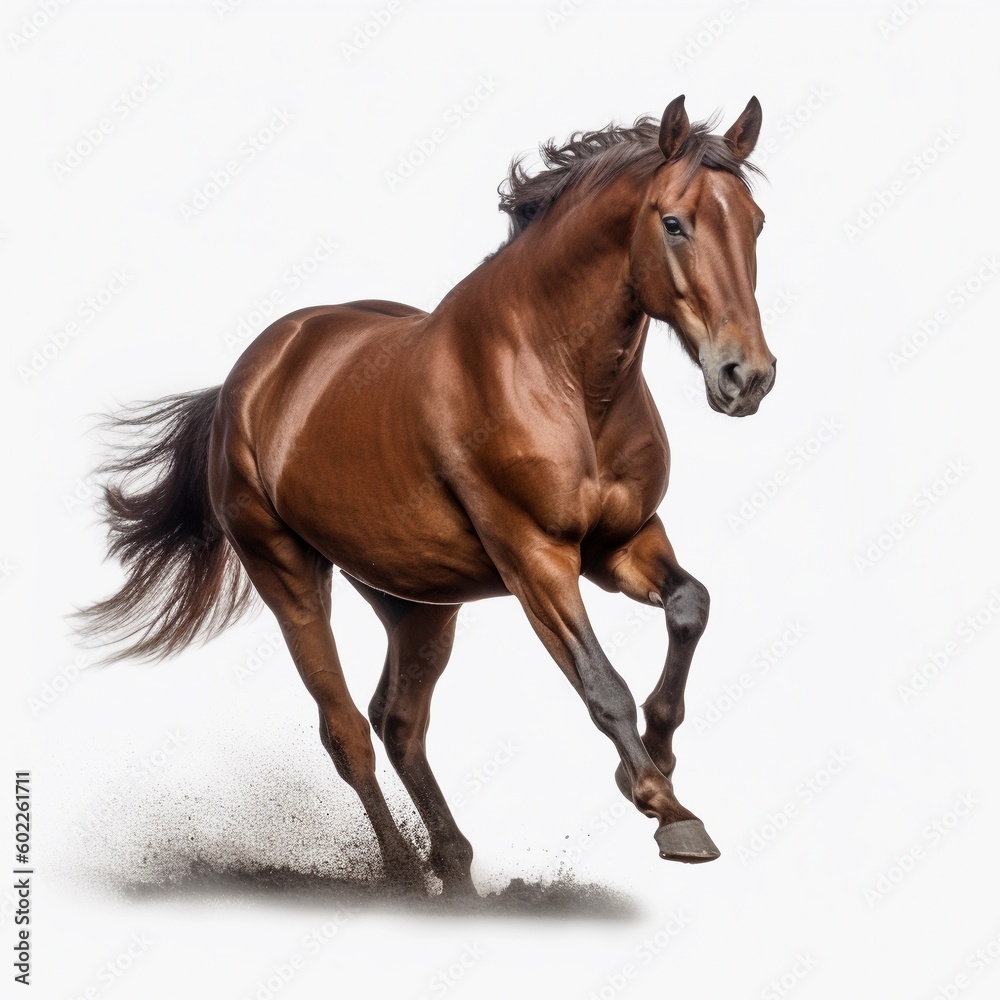 Fototapeta premium A majestic strong beautiful horse, running horse