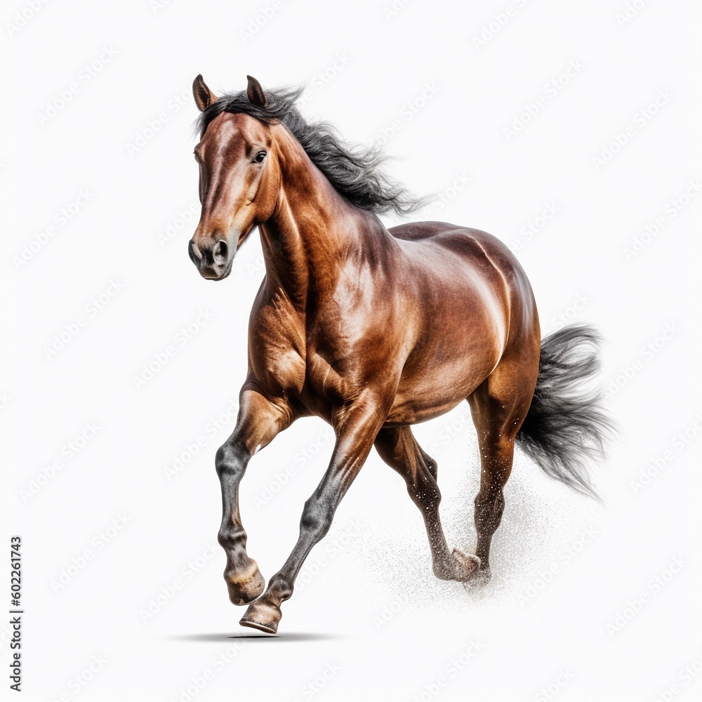 Fototapeta premium A majestic strong beautiful horse, running horse