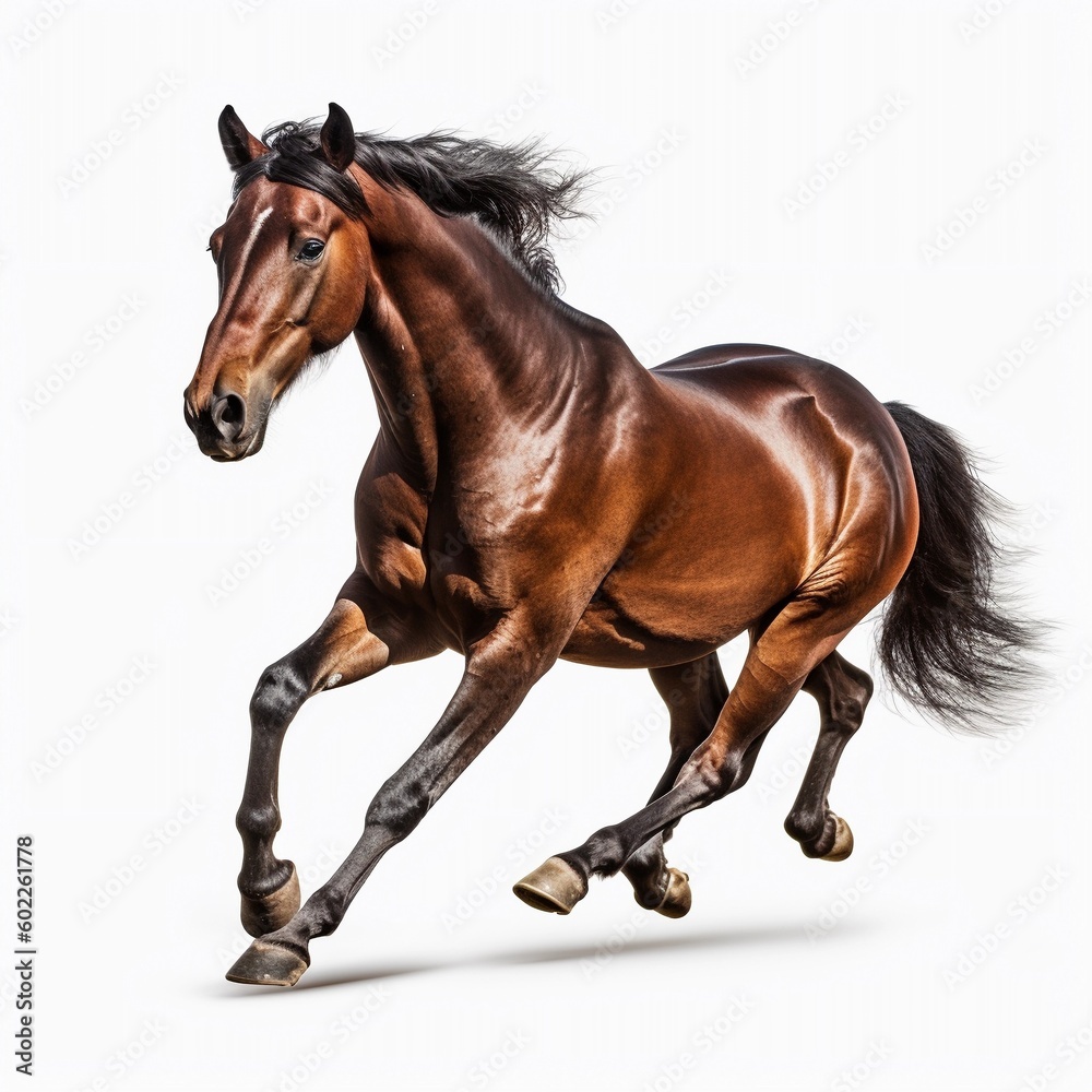 A majestic strong beautiful horse, running horse A majestic strong beautiful horse, running horse
