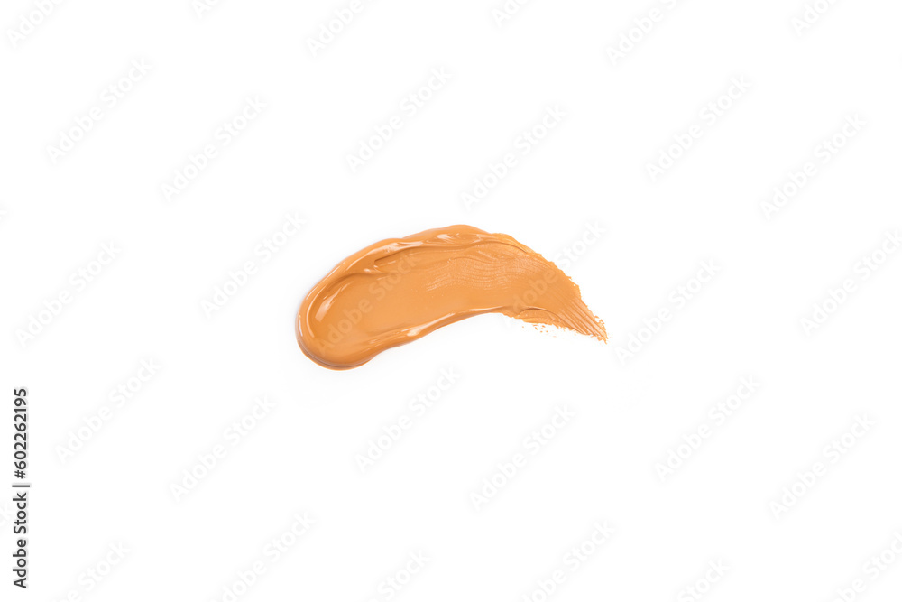 Make up smear foundation smudge texture white isolated background Make up smear foundation smudge texture white isolated background