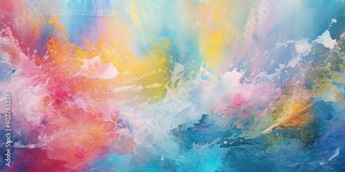 Wallpaper Mural Abstract acrylic and watercolor painting. Canvas background, Generative AI Torontodigital.ca