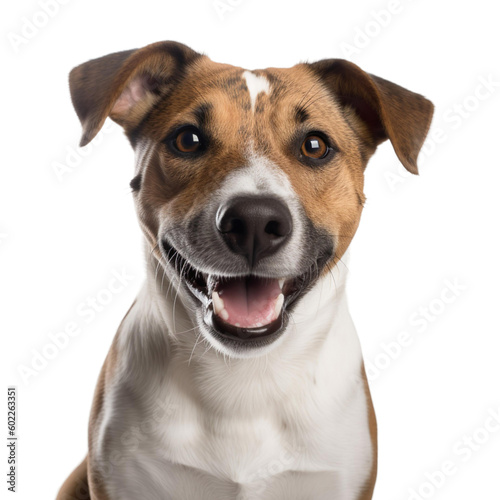 Close up of dog with a transparent background, Generative Ai © SuperPixel Inc