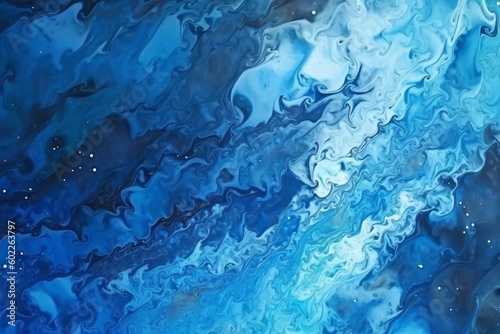 Abstract paintings showcasing a captivating blend of light blue and dark blue hues, evoking a sense of tranquility, depth, and fluidity. A visual journey into the realm of serene blues. Generative AI © Kishore Newton