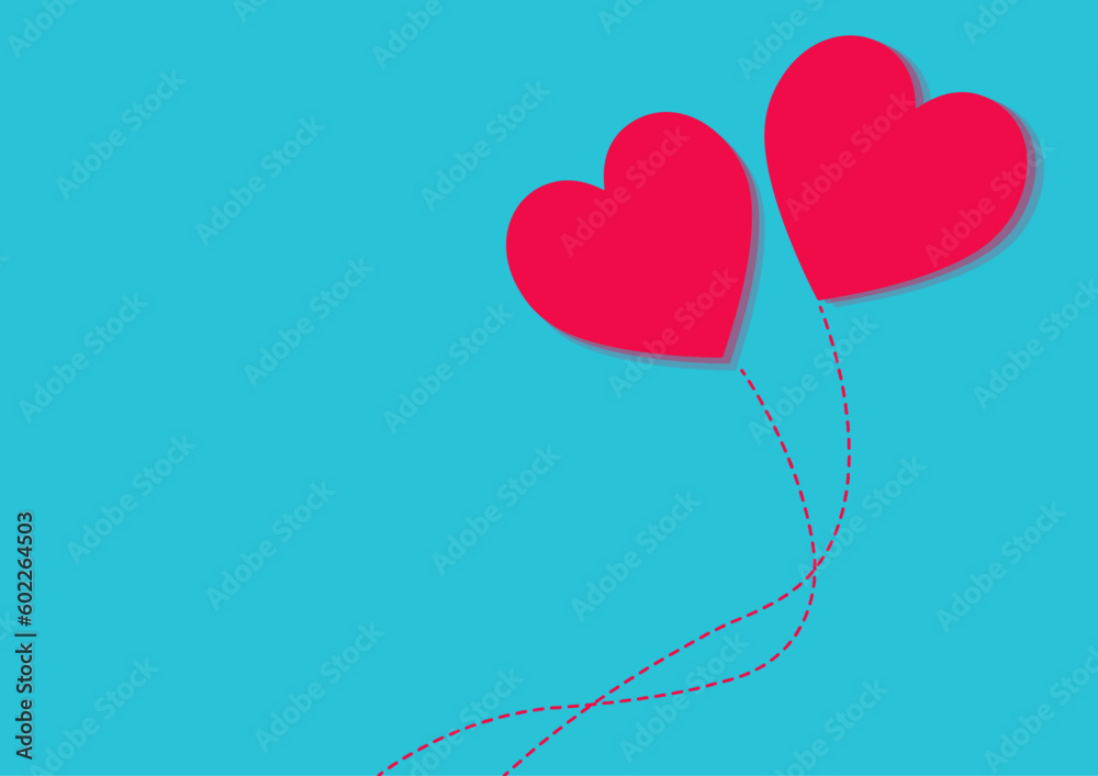 love heart red vector background design