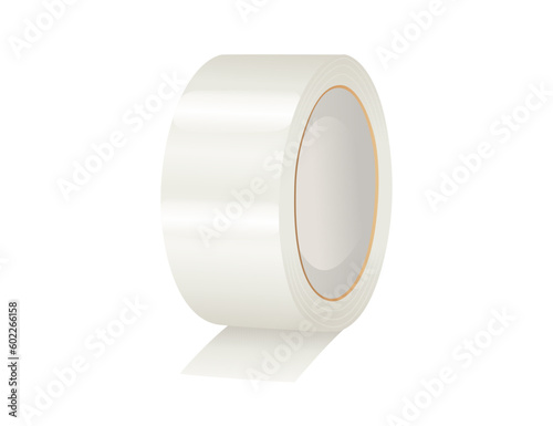 White scotch adhesive tape vector illustration isolated on white background
