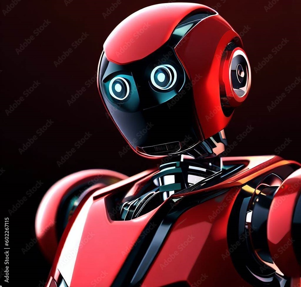 Fototapeta premium 3D Profile of a robot from the future