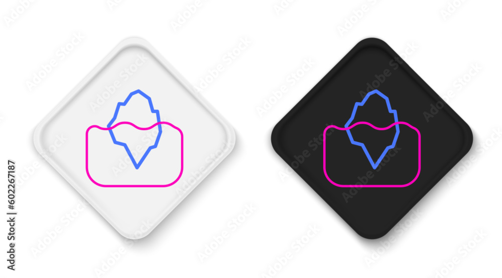 Line Iceberg icon isolated on white background. Colorful outline concept. Vector Line Iceberg icon isolated on white background. Colorful outline concept. Vector