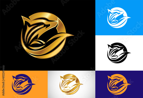 Creative fox logo , fox logo design vector illustration