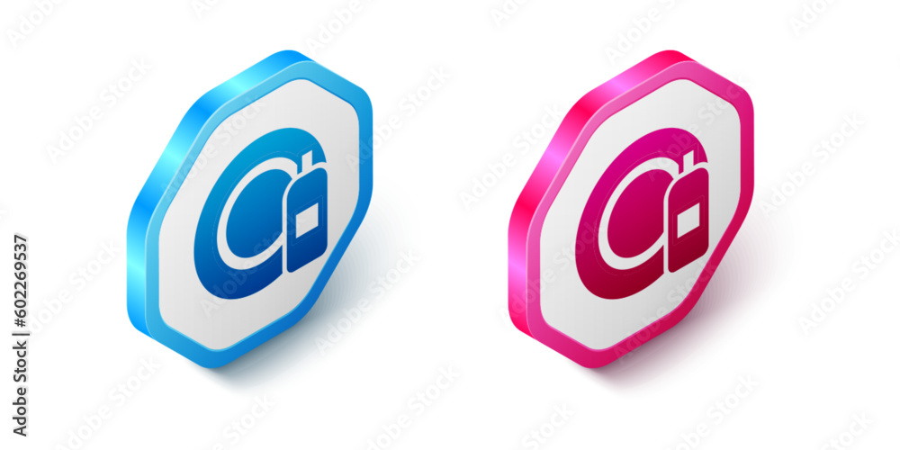 Isometric Dishwashing liquid bottle and plate icon isolated on white background. Liquid detergent for washing dishes. Hexagon button. Vector Isometric Dishwashing liquid bottle and plate icon isolated on white background. Liquid detergent for washing dishes. Hexagon button. Vector