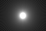 An abstract illustration of a white star or sun emitting its rays in all directions of space 