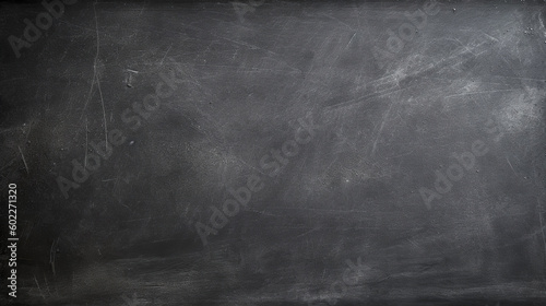 A blank black chalkboard style texture background. A.I. generated.