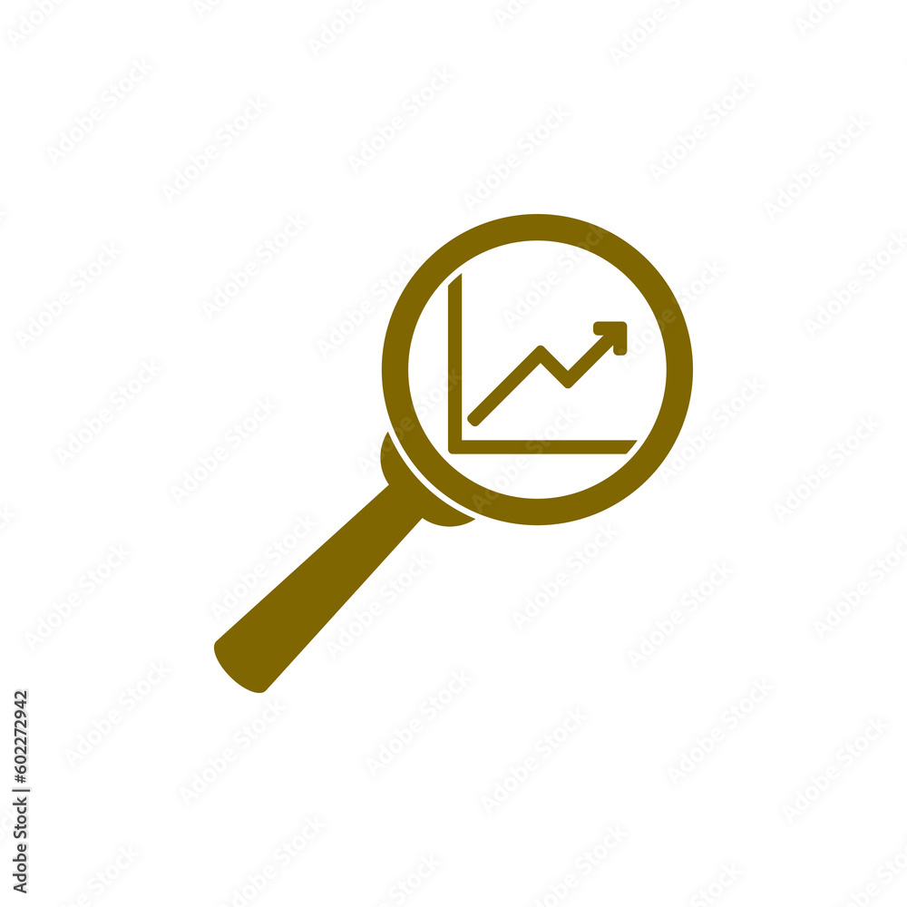 Magnifying glass profit icon isolated on transparent background Magnifying glass profit icon isolated on transparent background
