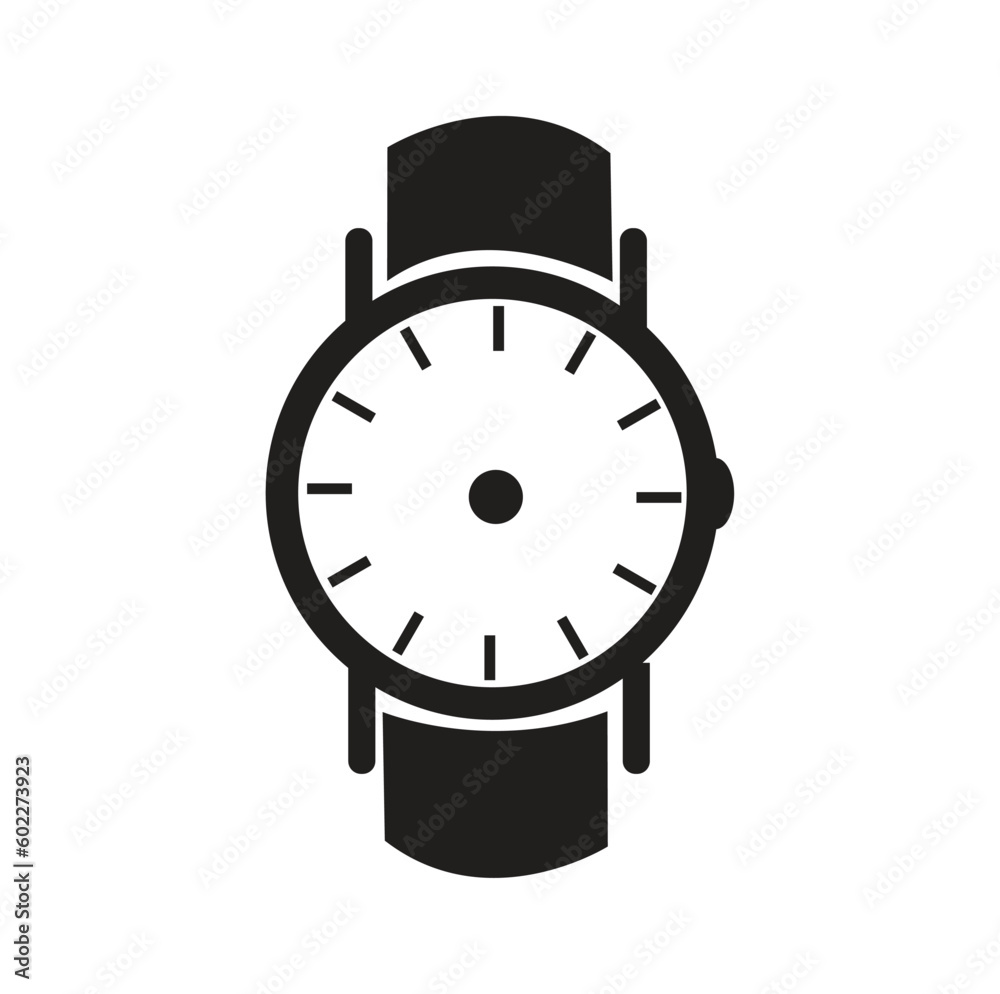 Outline image of a watch. Hand drawn doodle illustration, black image on white background. Linear art. Vector illustration. Outline image of a watch. Hand drawn doodle illustration, black image on white background. Linear art. Vector illustration.