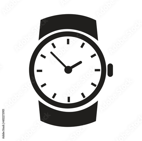 black clock isolated on white