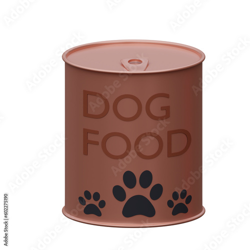 3d rendered dog food can perfect for pets design project