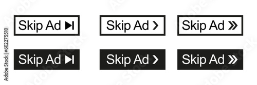 skip ad advertisement icon vector illustration design