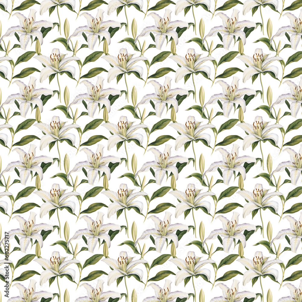 Weiße Lilie Muster