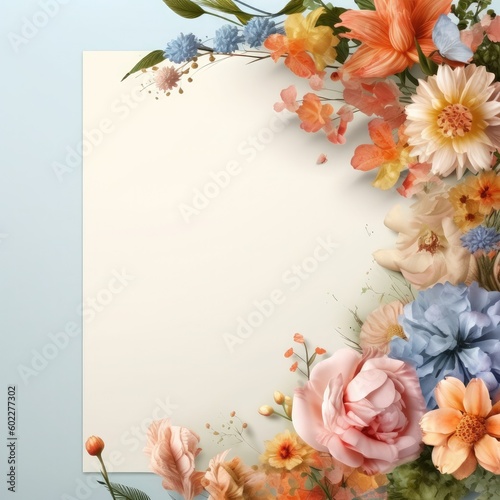 Christmas and New Year holidays concept,Frame made of dried rose flowers on background, Christmas greeting card.,Generative, AI, Illustration.
