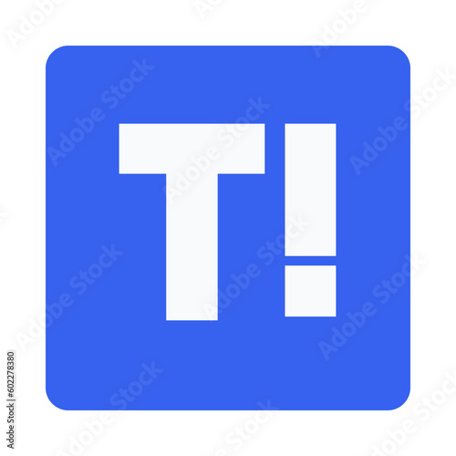 Social Media Icon Blue Letter T Brand Logo Vector
