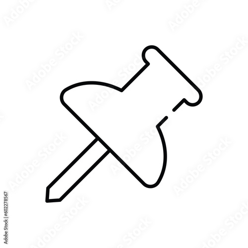 Pushpin thumbtack pin attach note office organize icon illustration