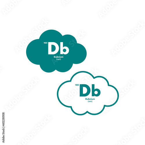 dubnium icon set. vector template illustration for web design