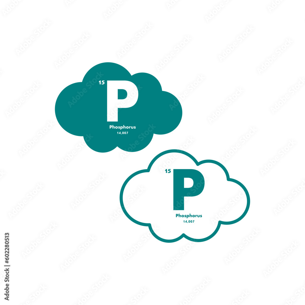 phosphorus icon set. vector template illustration for web design phosphorus icon set. vector template illustration for web design
