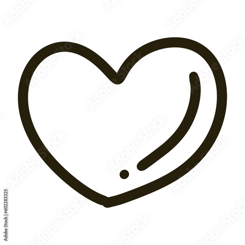Cozy heart  line drawing heart 