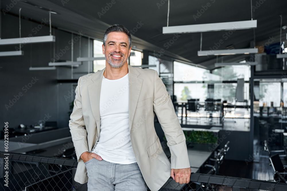 Happy handsome proud stylish mid aged mature professional business man ceo, successful confident smiling good looking male executive wearing suit standing in office looking at camera, portrait. Happy handsome proud stylish mid aged mature professional business man ceo, successful confident smiling good looking male executive wearing suit standing in office looking at camera, portrait.