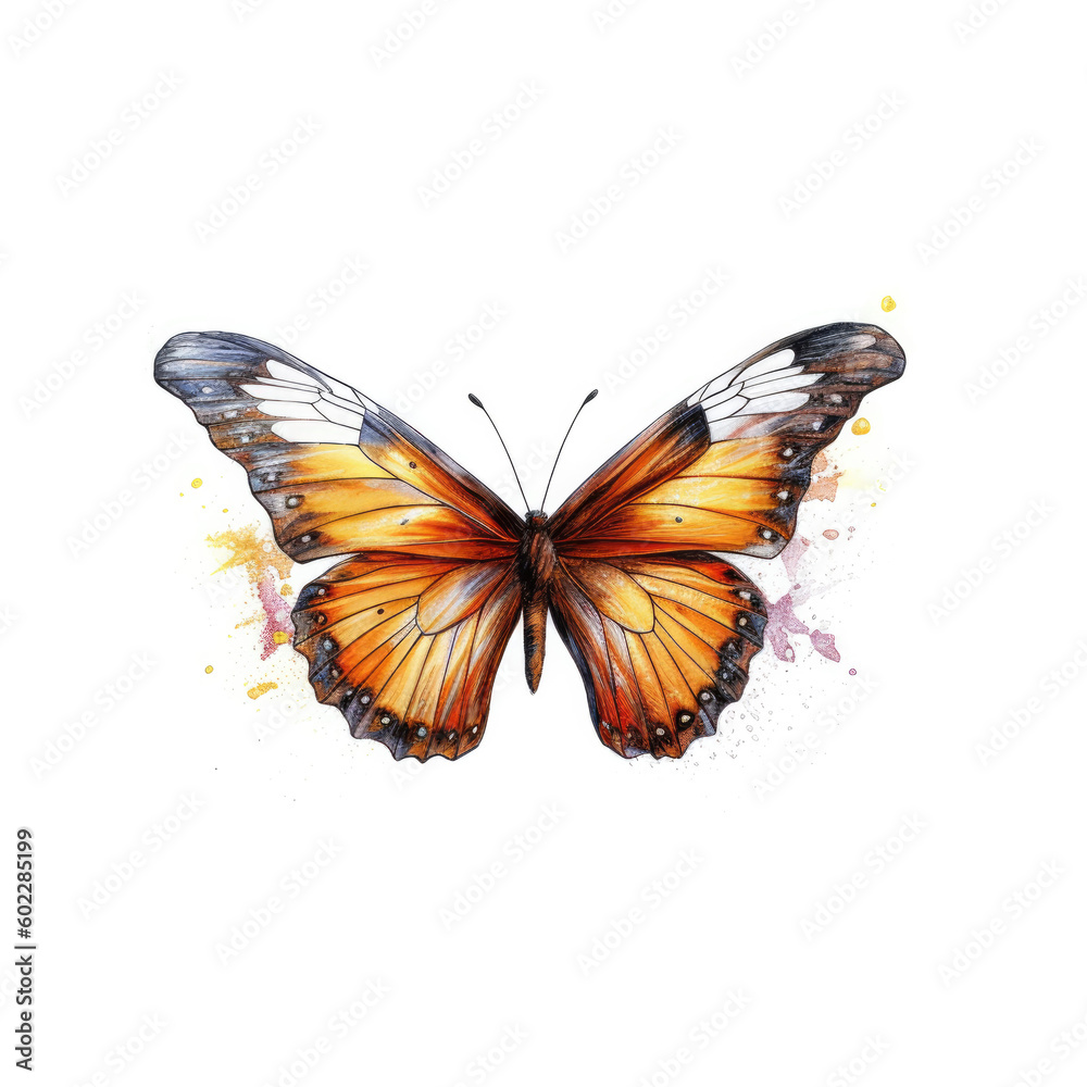 Fototapeta premium butterfly isolated on white background