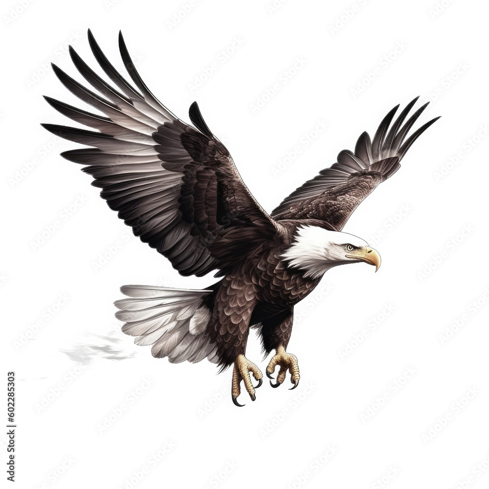 Fototapeta premium eagle isolated on white background