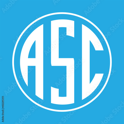 ASC Logo Design Template on a colorful  background