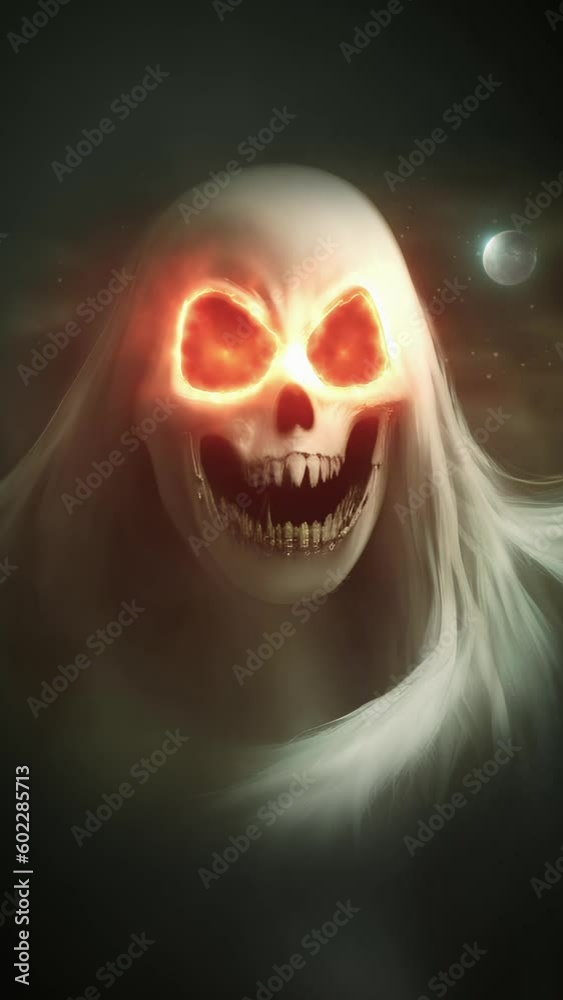Ghost Loop 5 Seconds Long With Halloween Background_2160 On 3840 Pixels. Ghost Loop 5 Seconds Long With Halloween Background_2160 On 3840 Pixels.
