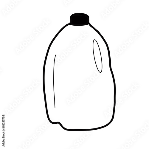 milk gallon tote dairy drink fresh hand drawn doodle