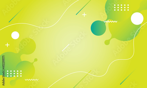 Abstract green colorful template banner with gradient color and small polka dot technology background Design with liquid shape vector design