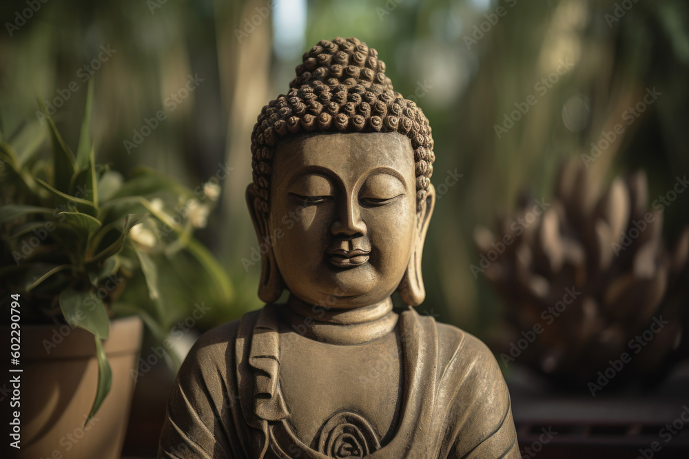 custom made wallpaper toronto digitalBuddha statue in a serene environment, radiating a sense of calm and tranquility. Generative AI