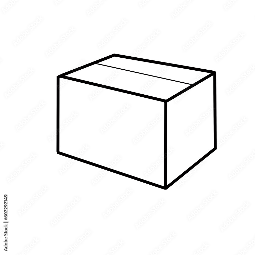 logistics box carton package transport warehouse doodle organic line logistics box carton package transport warehouse doodle organic line