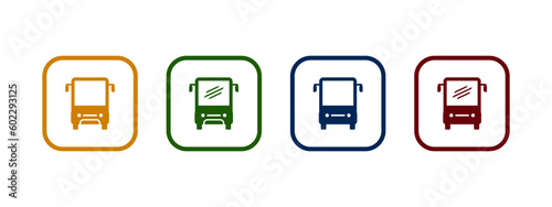 bus icon vector illustration. colorful bus icon concept.