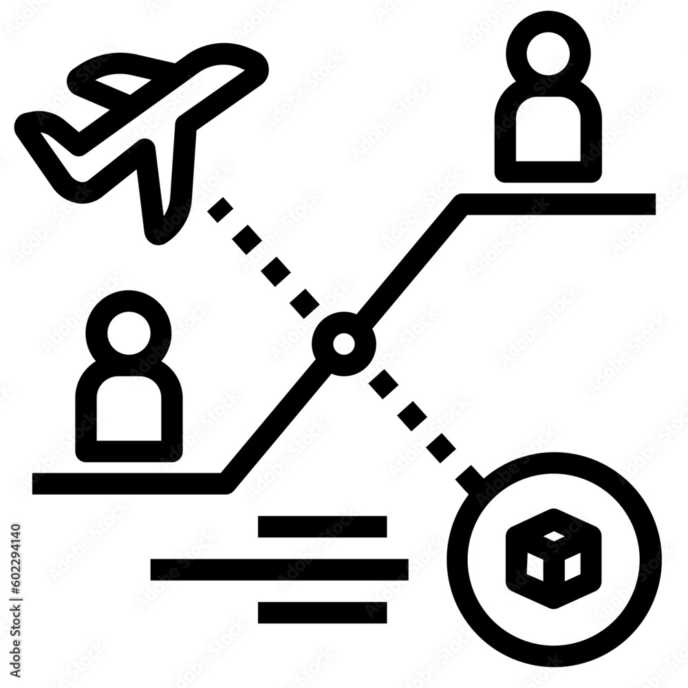 airfreight outline style icon