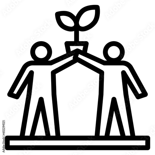 afforest outline style icon