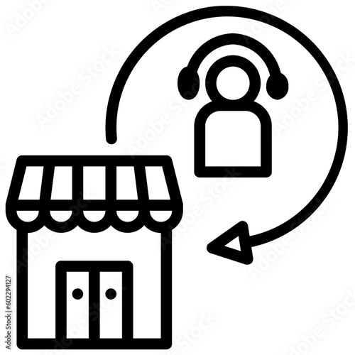 after sales service outline style icon