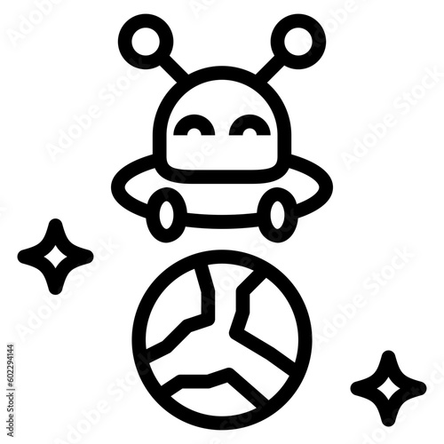 alien outline style icon