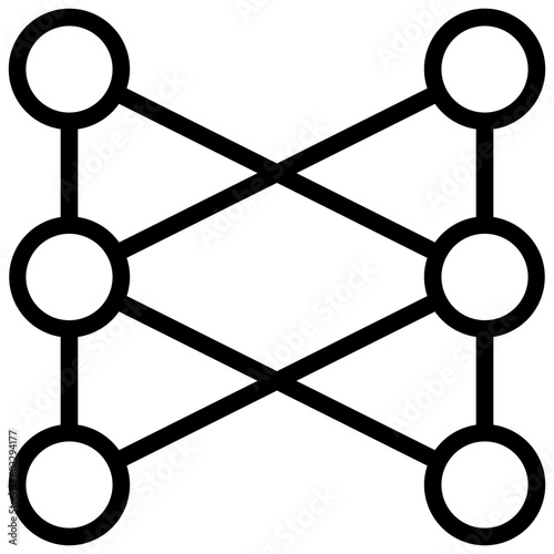 associate outline style icon