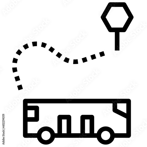 bus outline style icon