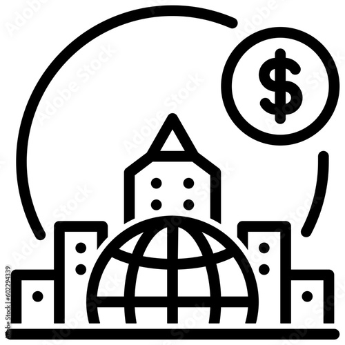 capitalism outline style icon