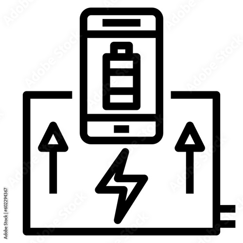charge outline style icon